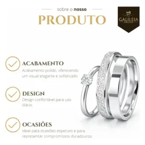 Par Alianças Compromisso Namoro Prata 4mm + Caixinha C/anel - Imagem 8