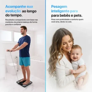 Balança De Bioimpedância 8 Sensores Relaxmedic Digital Preto - Imagem 5
