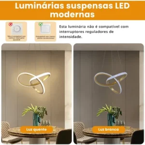 Lustre Para Sala,luminaria Teto Pendente Moderno Led Quarto - Imagem 7