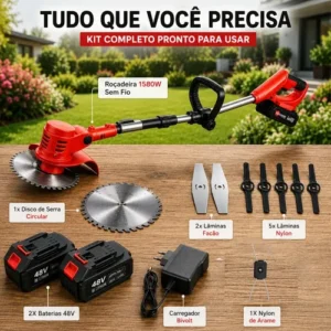 Aparador De Grama Elétrico Knakasaki 48v 10000rpm Potente - Imagem 4