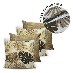 Kit 4 Capa De Almofada Com Zíper Gorgurinho 45x45cm - Imagem 10