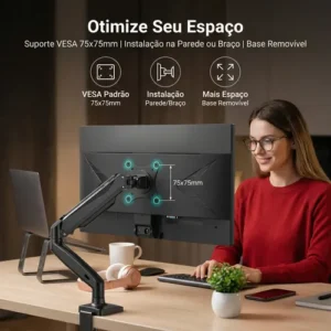 Monitor 22 Full Hd 1920*1080 Vesa 75mm 16:9 Hdmi Vga 5ms - Imagem 6