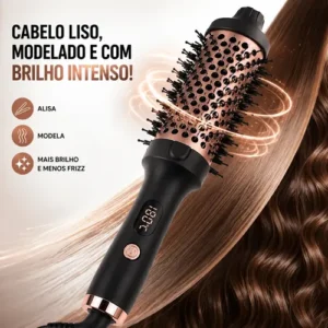 Escova Modeladora Alisadora 2 Em 1 Cacheia E Alisa Premium - Imagem 3