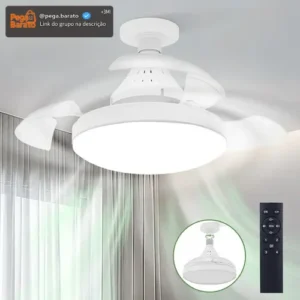 Ventilador De Teto Fansvento Com Luz 30cm Controle Remoto - Imagem 1