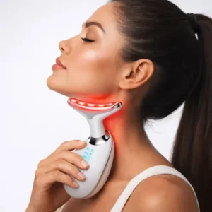 Massageador Facial e Pescoço com LED, Vibração e Fototerapia para Rejuvenescer - Imagem 9