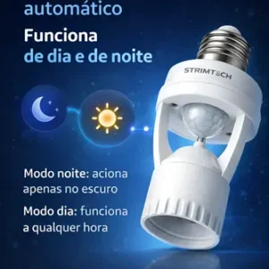 Kit 2 Sensores De Presença Iluminação Lâmpada Soquete E27 - Imagem 4