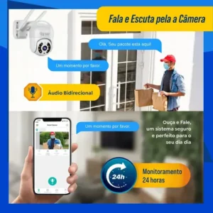 Kit 2 Câmeras Segurança Ip Interna Externa Wifi iCSee Infravermelho Prova D’Água - HW - Imagem 8