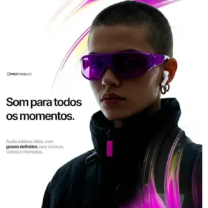 Fone Ouvido Bluetooth Compatível Com Iphone X Xr 11 12 13 14 15 16 17 Xs Pro Max Plus Samsung S20 S23 S24 Xiaomi Motorola Android Ios Sem Fio Prova DAgua Wireless Tipo Light Cancelamento Ruido Celular - Imagem 8