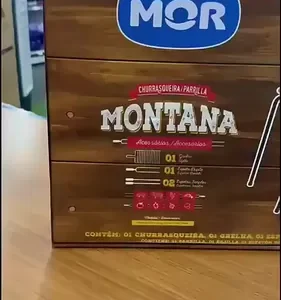 Mor Montana 64x54cm churrasqueira preto de aço - Imagem 2