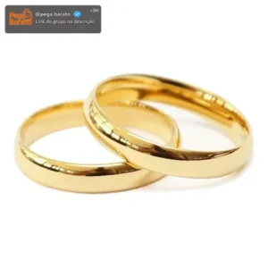 Par De Alianças 100% Moeda Antiga Ouro 18k Casamento 2mm - Imagem 1