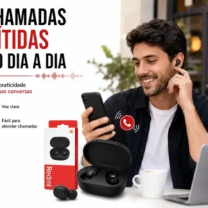 Fone De Ouvido Original Xiaomi Redmi Airdots 2 Preto Preto - Imagem 4