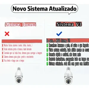 Câmera Segurança Ip Wifi 360 Lâmpada Prova Dágua Giratoria - Imagem 5