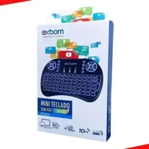 Mini Controle Led Teclado Sem Fio Smart Tv Box Netflix Cor Do Teclado Preto Exbom Bk-bti8 - Imagem 6