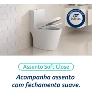 Vaso Sanitário Monobloco Caixa Acoplada Completo Privada C - Imagem 5