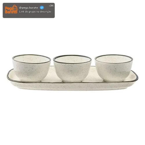 Conjunto Para Servir 4 Peças Brisa Unni Oxford