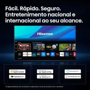 Smart TV Hisense HI-QLED 4K 50" polegadas com Processador AI, Dolby Vision Atmos e Compatibilidade Alexa - 50Q6QVV - Imagem 6