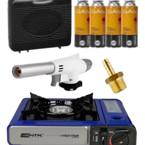 Kit Fogareiro Cozinha Para Camping Pesca Com Acessórios Preto - Imagem 5