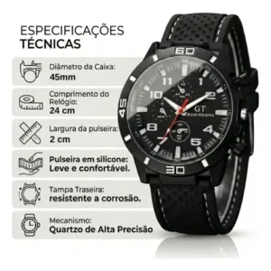 Relógio Masculino Quartzo Esportivo Casual Pulseira Silicone - Imagem 7