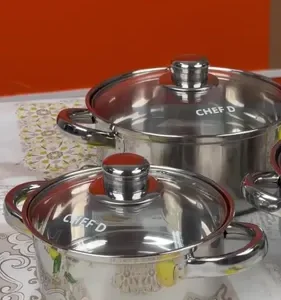 Jogo de Panelas Chef D Inox 3 Peças com Tampa de Vidro p/ Indução - Imagem 17