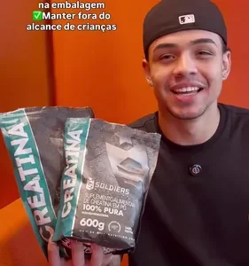 Creatina Monohidratada 1200g Soldiers Nutrition 100% Pura Sem Sabor - Imagem 2