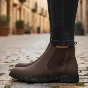 Bota Chelsea Masculina Camurça Casual Confortável Cano Curto - Imagem 6