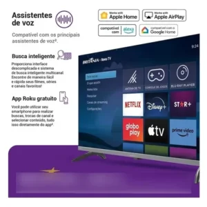 Smart Tv 32 Pol Hd Britânia B32kra Roku Tv Wi-fi Dolby Audio - Imagem 6