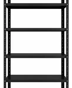 Estante Armário Prateleira de Aço 6 Bandeja Organizador Multiuso preta suporta 150kg 190cm x 90cm x 28cm - Imagem 7