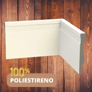 Kit 15 Barras Rodapé Poliestireno Frisado 15 Cm Altura Casa - Imagem 11