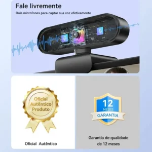 Webcam Emeet C60e 4k 30Fps Uhd 8mp Foco Automático 1080P 60fps Camera Para PC 2 microfon VideoConferencia Preto - Imagem 8