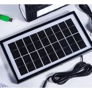 Kit Lanterna Bateria Solar Portatil Painel Led 3 Lampadas - Imagem 2