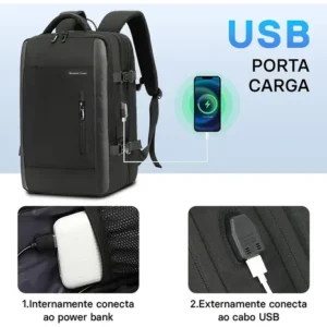 Mochila Viagem Executiva Grande Notebook Masculina Feminina - Imagem 9