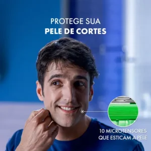 Carga Aparelho De Barbear Gillette Mach3 Sensitive Com Aloe - Imagem 8