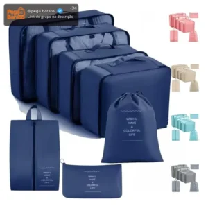 Organizador De Malas Bolsas De Viagem Kit Necessaire 7 Peças - Imagem 1