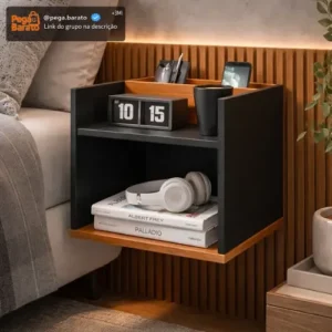 Mesa Cabeceira Cama Criado Nicho Organizadora Suspensa I9mv - Imagem 1