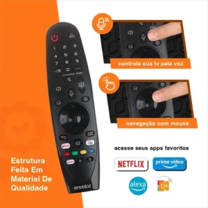 Controle Remoto Para Smart Tv LG An-mr19ba Thinq Ai Magic An-mr21ga 4k Audiogeek Comando De Voz E Mouse Com Controle Por Movimento Oled Qled Enveloz Com Pilhas - Imagem 3