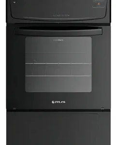 Fogão 4 Bocas Atlas Mônaco Top Com Mesa Inox e Forno de 50 Litros e Acendimento Automático Preto Bivolt - Imagem 2