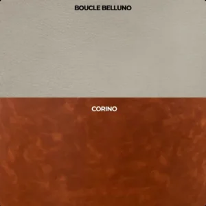 Poltrona Orgânica Base Giratória Maya Corino E Boucle Cru Cor Bege Corino Nozes Desenho Do Tecido Felpudo - Imagem 8