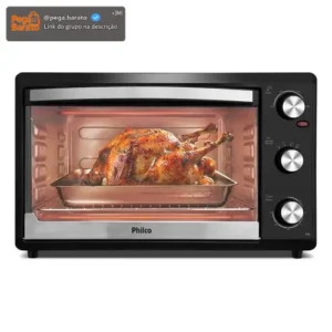 Forno Elétrico Philco 44L Preto Dupla Resistência PFE44P - Imagem 1