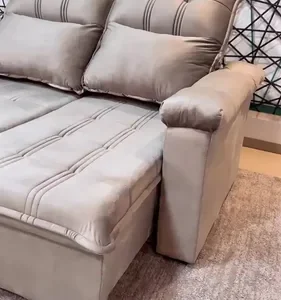 Sofá Retrátil/reclinável King House Verona 1,50m Velut Cinza C/ Molas - Imagem 2