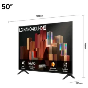 Smart Tv LG 50'' 4K Ultra HD NANO AI Magic Webos 26 50un85 - Imagem 11