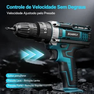 Parafusadeira Furadeira De Impacto Profissional Sem Fio 48v - Imagem 3