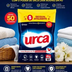 Lava Roupas Pó Urca Concentrado Sache 4kg - Imagem 2
