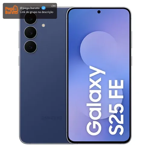 Celular Samsung Galaxy S25 Fe 5g, 128gb, 8gb Ram, Câmera Tripla De 50+12+8, Tela Grande De 6.7 Azul Marinho