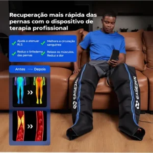 Bota De Compressão Pneumática Massageador Eletrico Easezen G - Imagem 3