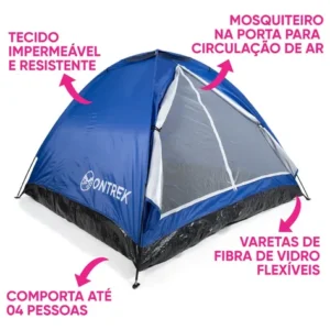 Barraca Acampamento Camping Iglu 4lugares Impermeável Ontrek - Imagem 9