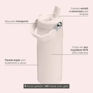 Garrafa Térmica Stanley Aerolight Flip Straw Black 473ml - Imagem 5