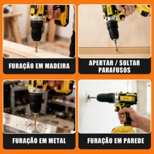 Parafusadeira Furadeira 48v Velocidade Variável Reversível - Imagem 6