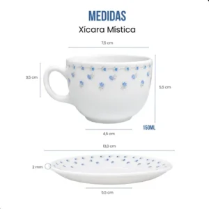 Conjunto 12 Peças Xícaras 150ml Com Pires Para Café E Chá - Imagem 7
