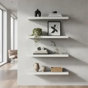 Kit 4 Prateleiras 30x10 Livros Decoração Parede Preto/branco - Imagem 2