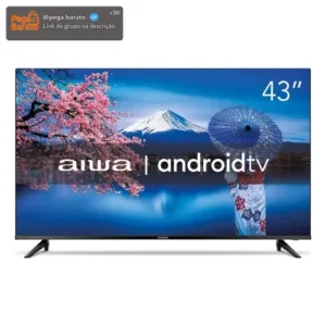 Smart TV AIWA 43” Android Full HD Borda Ultrafina HDR10 Dolby Áudio AWS-TV-43-BL-02-A - Imagem 1